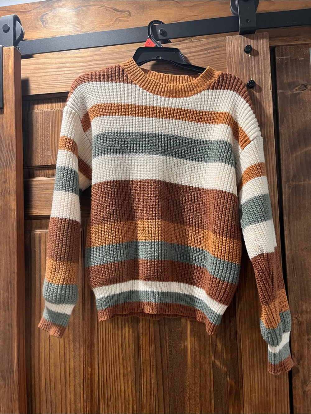 Chunky Striped Knit Sweater